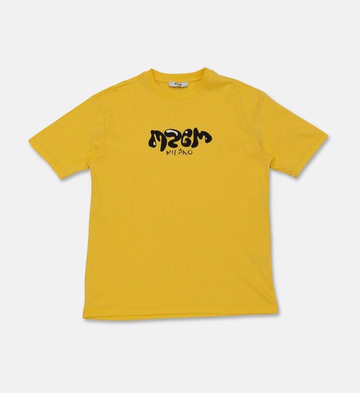 M S G M Logo-print Crewneck Regular-fit T-shirt, Packshot View