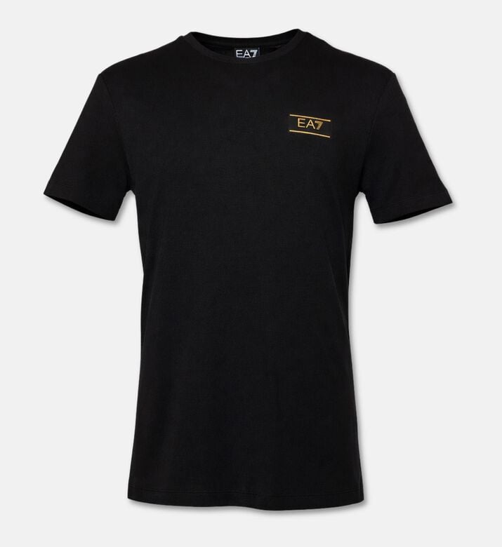 EA7 Short-sleeve Crewneck T-shirt, Black, L, Packshot View