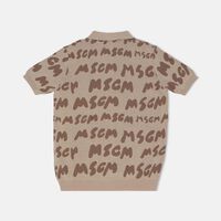Jacquard Knitted Cotton Polo