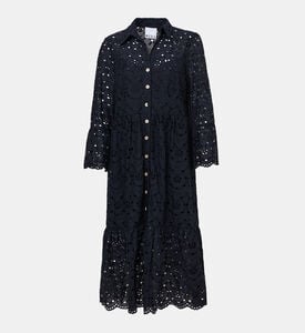 Embroidered Midi Shirt Dress Embroidered Midi Shirt Dress