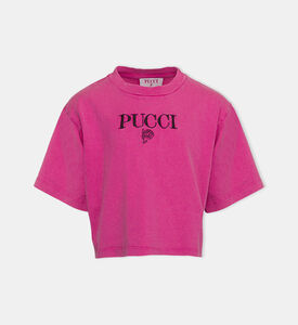 تيشيرت قصير بلوغو مطرز