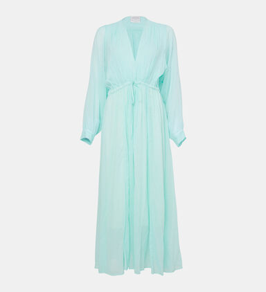Silk Cotton Voile Maxi Dress