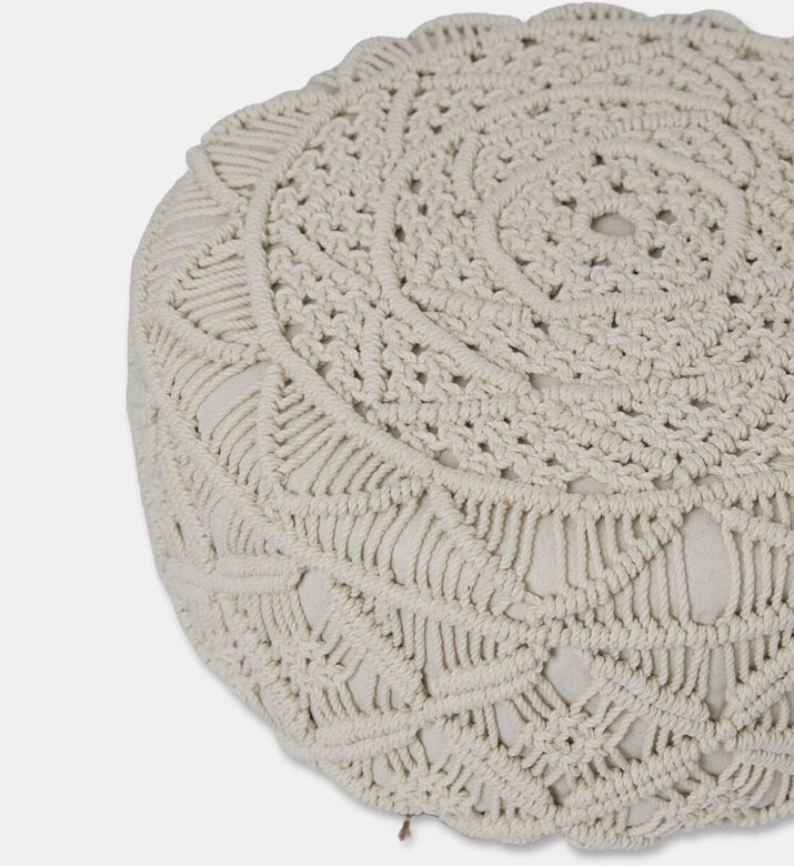 Home Deco and More Locha Hand-knotted Stool, Packshot View