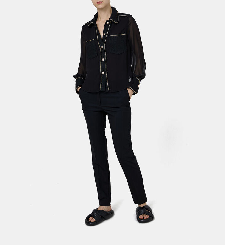 Weill Wool Cigarette Trousers, Model View