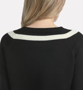 Luisa Spagnoli Malfa Intarsia Bow Boat-neck Pullover, Model View