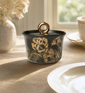 Essenza Masterpiece Sugar Bowl, Dark-green, 9.5-cm, Model View