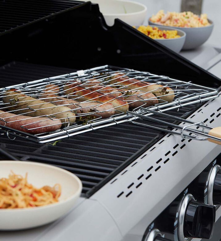 شواية مطاطية بمقبض خشبي من الكروم