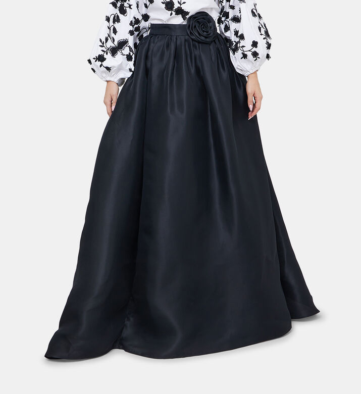 Silk Removable Flower Full Ball Skirt