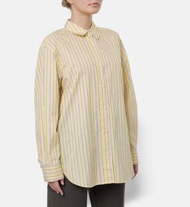 Samsoe Striped Oversized Shirt, Model View
