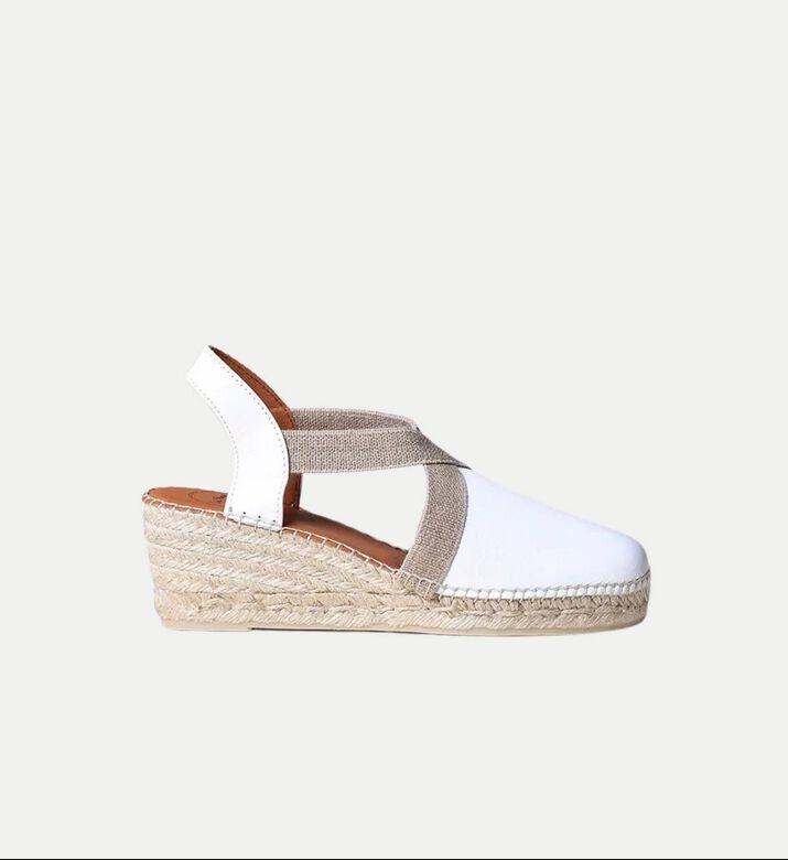 Tossa Metallic Leather Mid-wedge Closed-toe Espadrille