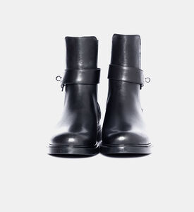 Silver-toned Buckle Heeled Ankle Boots Silver-toned Buckle Heeled Ankle Boots