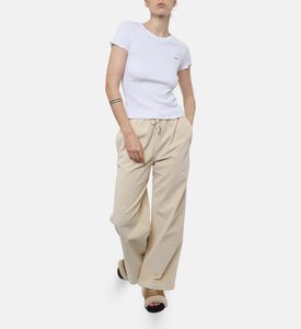 Maison Labiche Folies Rib-knit Scalloped Edges Top, Model View