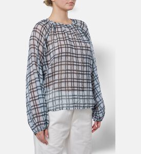 Samsoe Savira Checked Blouse, Model View