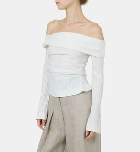Veil Off-shoulder Jersey Top