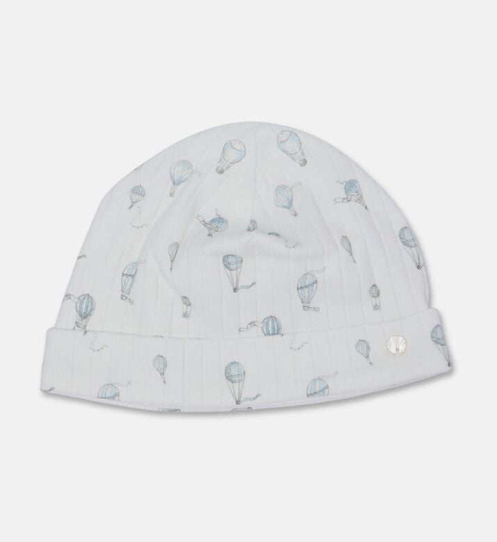 Tartine et Chocolat Ribbed Hot-air Balloon Printed Bonnet, Packshot View