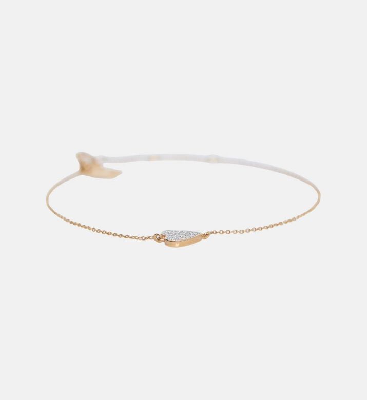 Tiny Diamond Heart Bracelet - 18k
