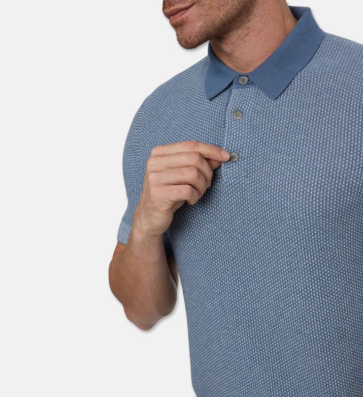Vince Short-sleeve Button Placket Polo, Model View