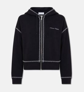Maison Labiche Contrast Stitch Zip Hoodie, Packshot View