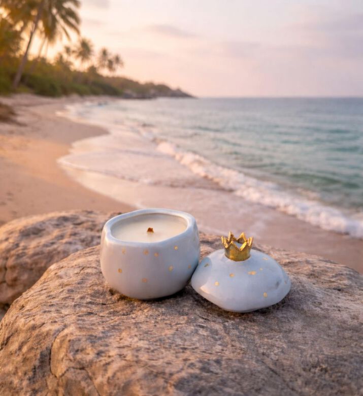 Tohfa Luxe Lidded Annar Soy Wax Single Candle, Packshot View