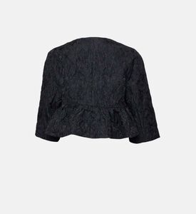 Boxy-fit Cropped Peplum Jacket Boxy-fit Cropped Peplum Jacket