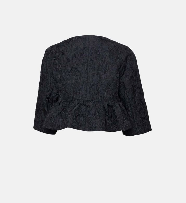 Boxy-fit Cropped Peplum Jacket Boxy-fit Cropped Peplum Jacket