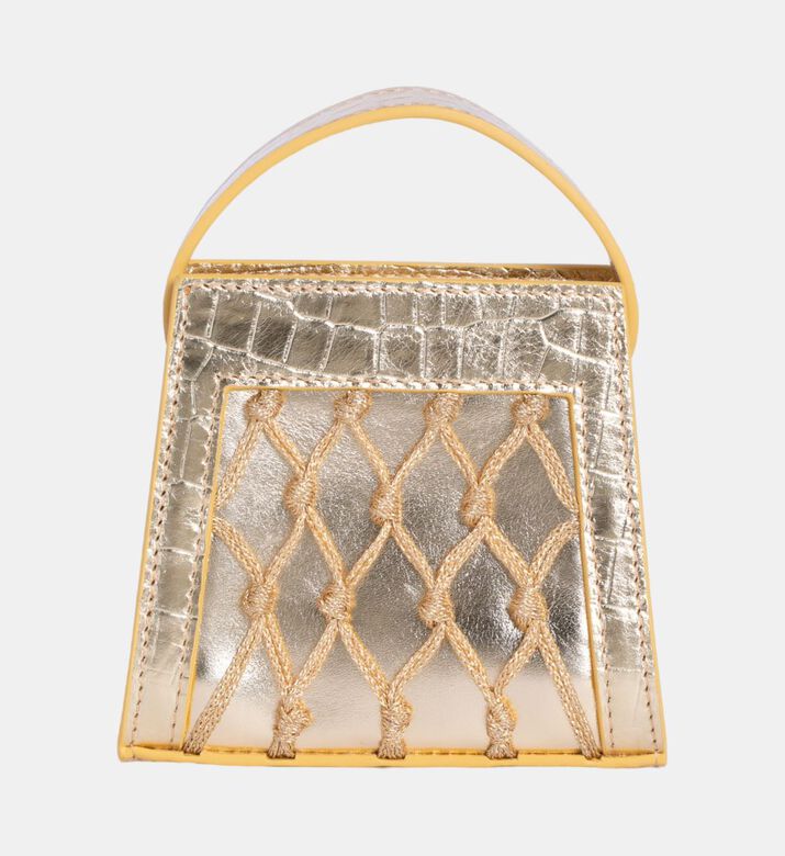 حقيبة صغيرة منقوشة بنقشة جلد التمساح