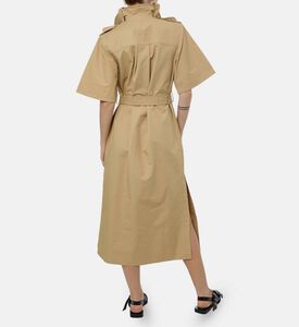 Ganni Classic High-neck Maxi Dress, Model View