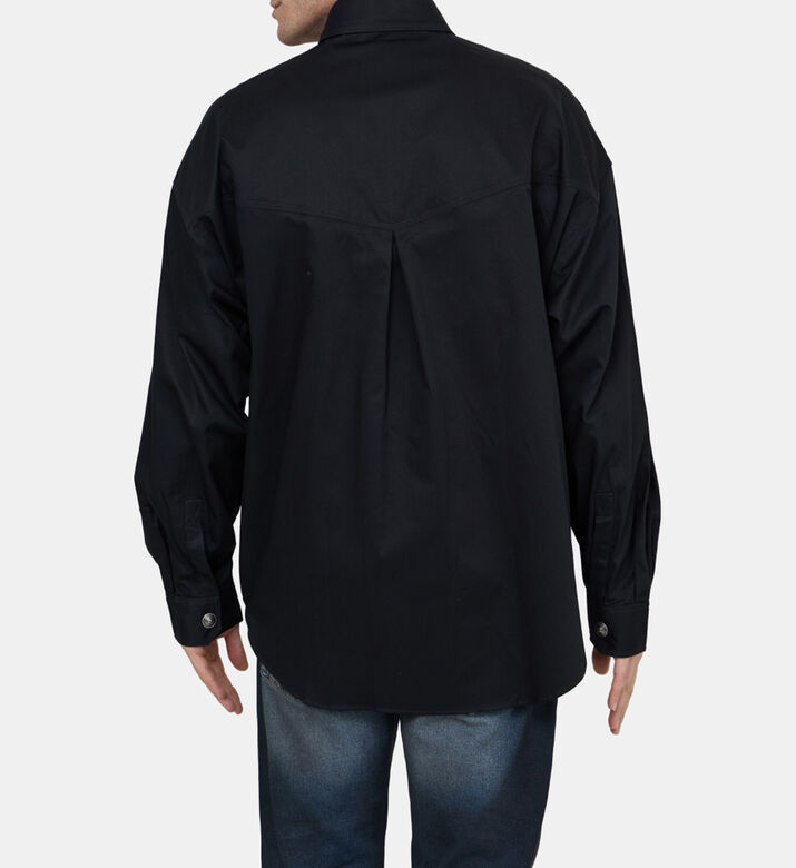 Gabardine Cotton Long-sleeved Overshirt Gabardine Cotton Long-sleeved Overshirt