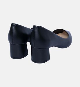 حذاء بكعب منخفض من جلد نابا