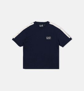 Cotton Striped Logo-patch T-shirt