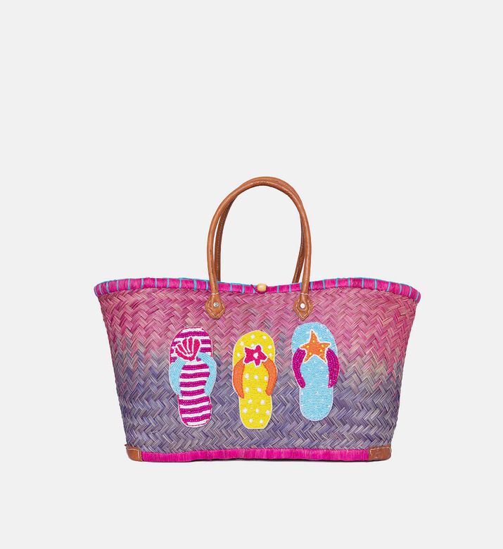 Flip-flop Design Embroidered Beach Bag