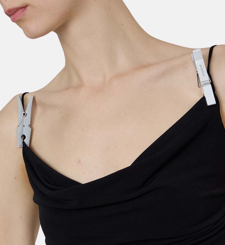 Sleeveless Draped Cowl-neck Top