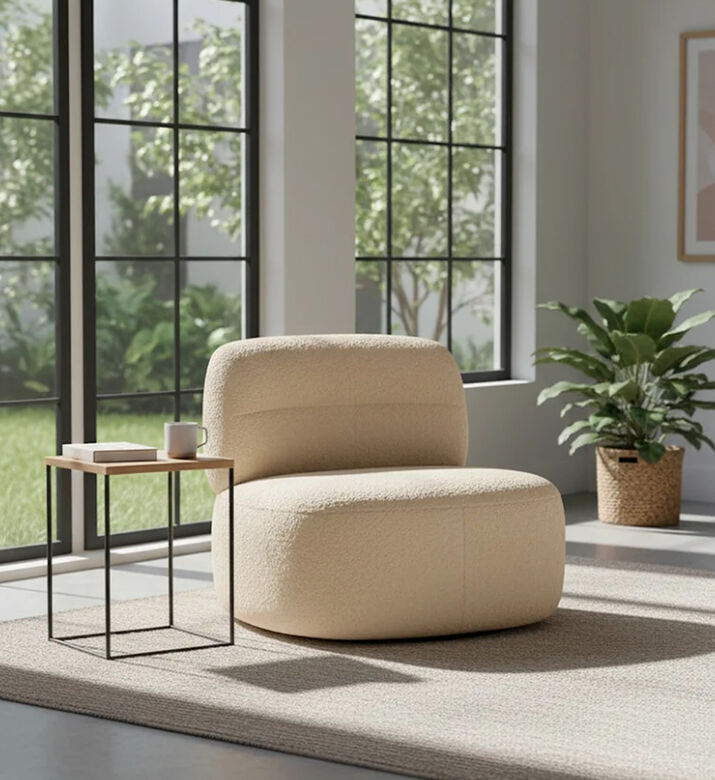 Home Deco and More Mush Round Seat Lounge Chair, Packshot View Home Deco and More Mush Round Seat Lounge Chair, Packshot View