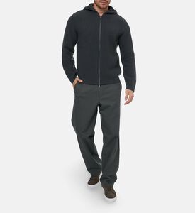 Samsoe Saisak Zip Fastening Long-sleeve Hoodie, Model View