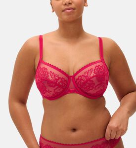 حمالة صدر كاملة بحشوة مزينة بتطريز أزهار