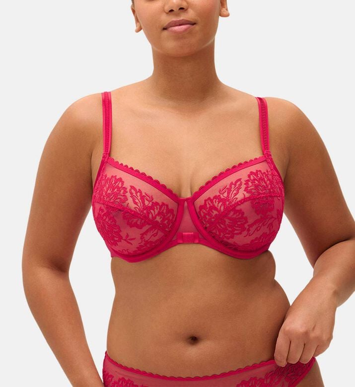 Floral Embroidered Full-cup Underwired Bra