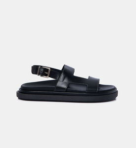 صندل لوريلي جلد بكعب مسطح