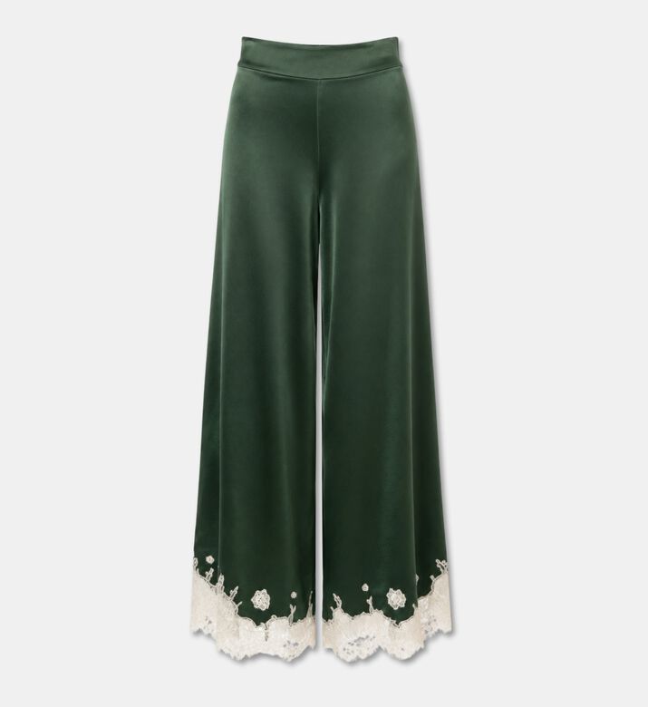 Alice + Olivia Athena Lace-trim Wide-leg Pants, Packshot View