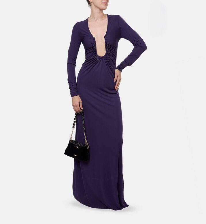 Christopher Esber Drape Long-sleeve Maxi Dress, Model View