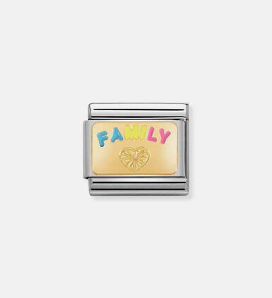 Composable Classic Link Family Etched Heart Charm