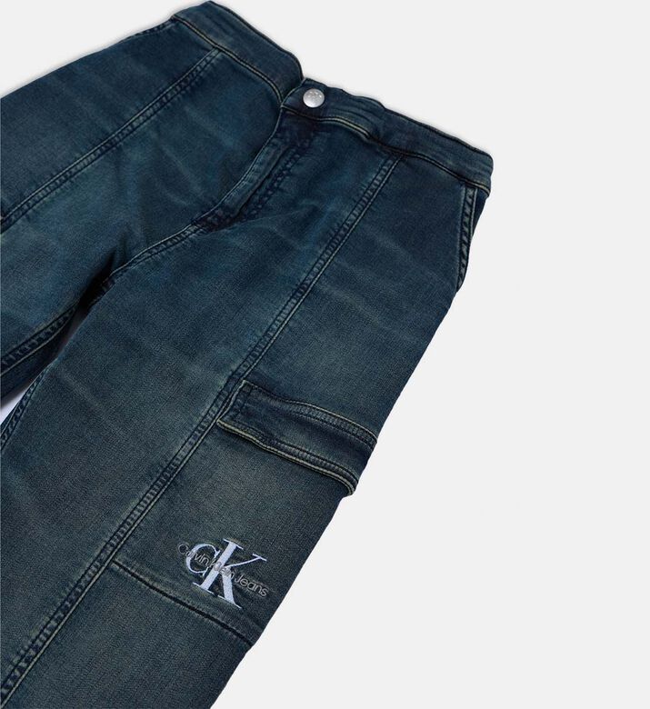 Logo-detail Denim Cargo Joggers