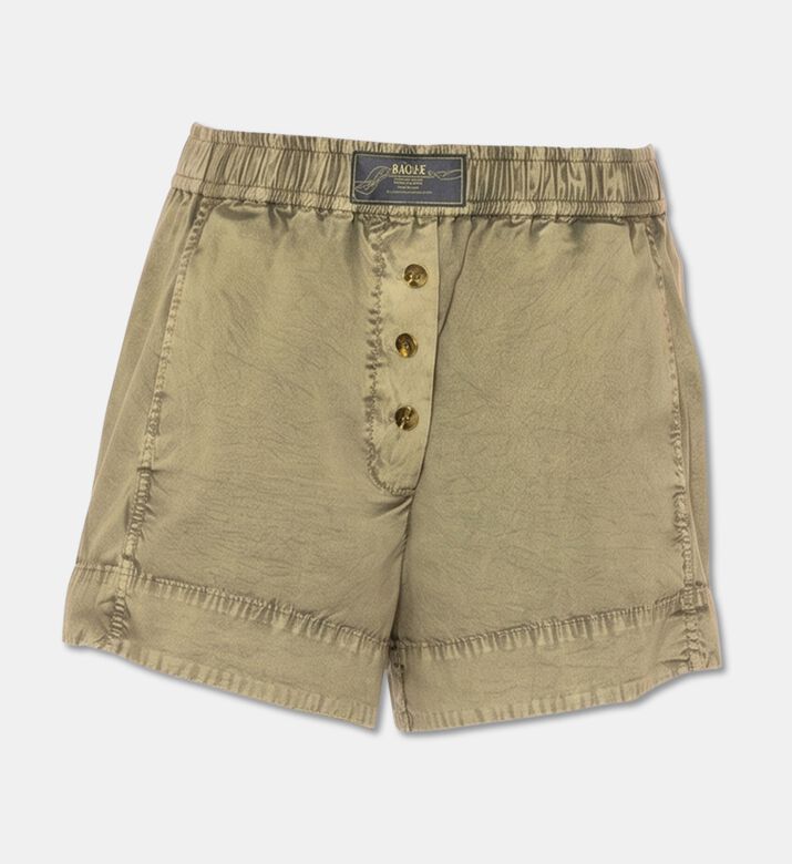 Ganni Cotton Elasticated Shorts, Packshot View