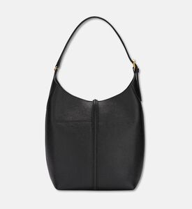 Demellier Grain Leather Hobo Bag, Black, Packshot View