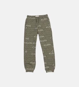 All-over Logo-print Regular-fit Pants