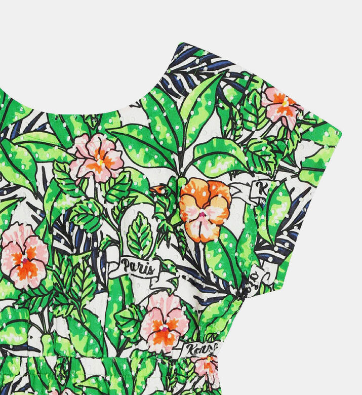 فستان قطن بتطريزات أنجليزية