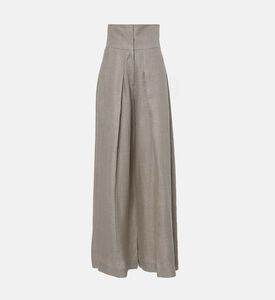 Savanna Lou Pleated High Waisted Hemp Trousers, Packshot View