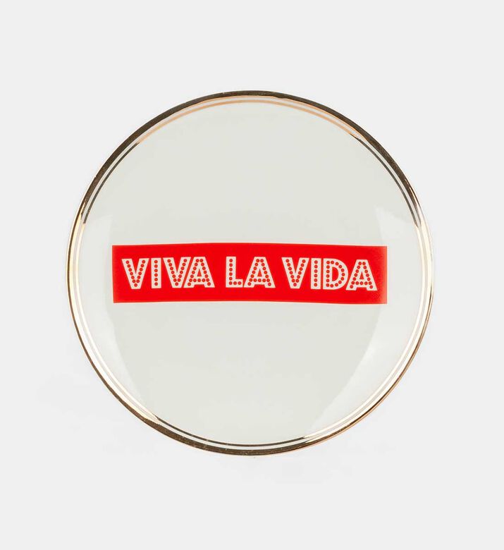 Porcelain Don T Quit Plate - 17 Cm