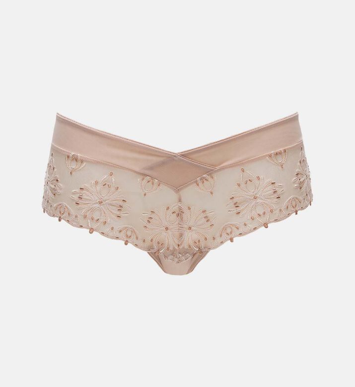 ثونغ دانتيل مزين بأزهار بتغطية قليلة