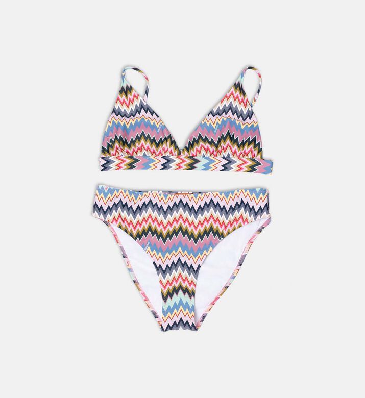 Zigzag-print 2-piece Bikini Set
