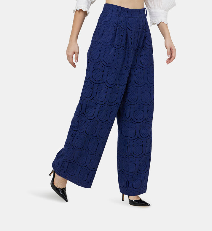 بنطال بينابل قطن بتطريز مفرغ